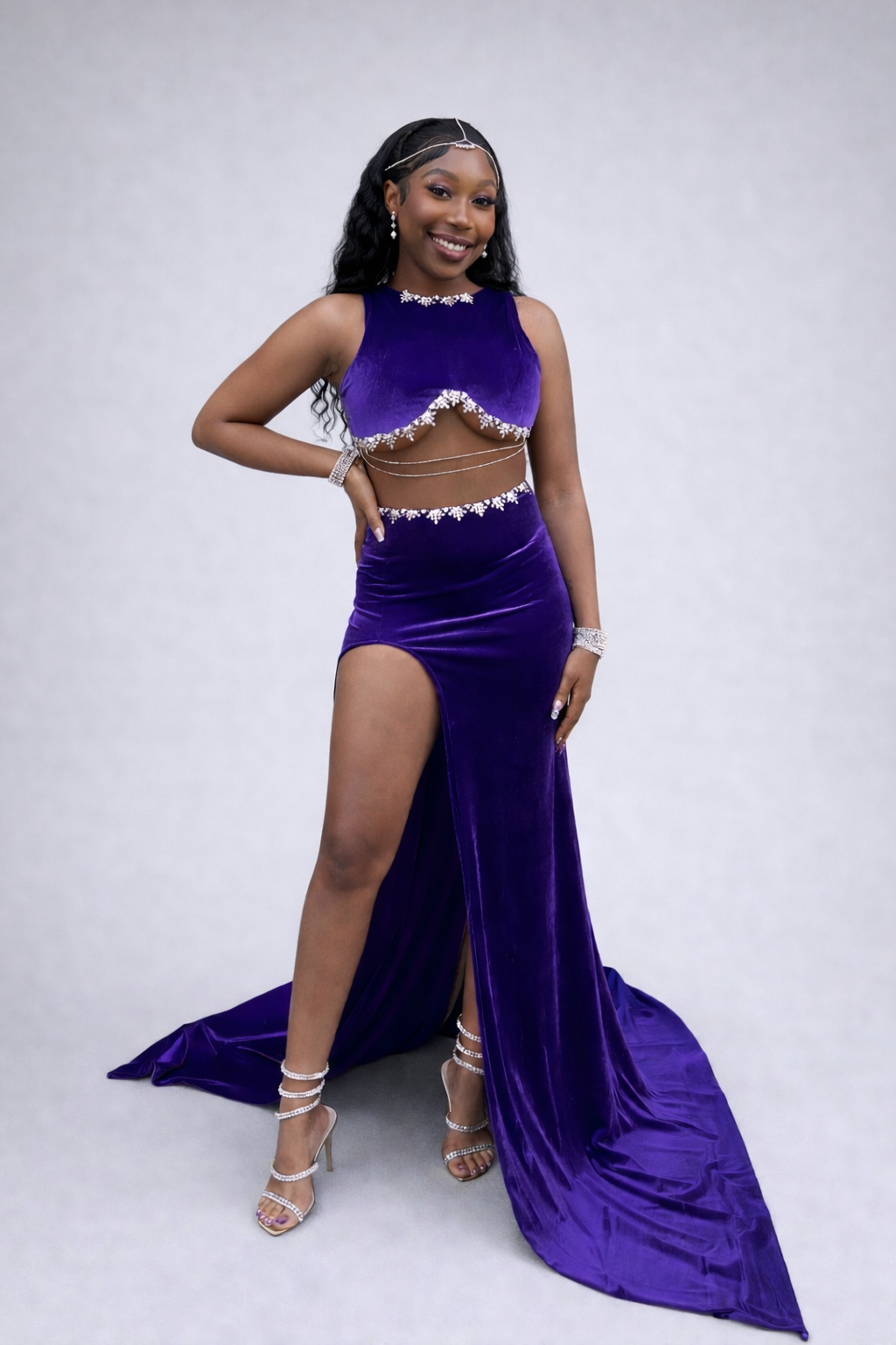 Velvet Mirage Set Gown